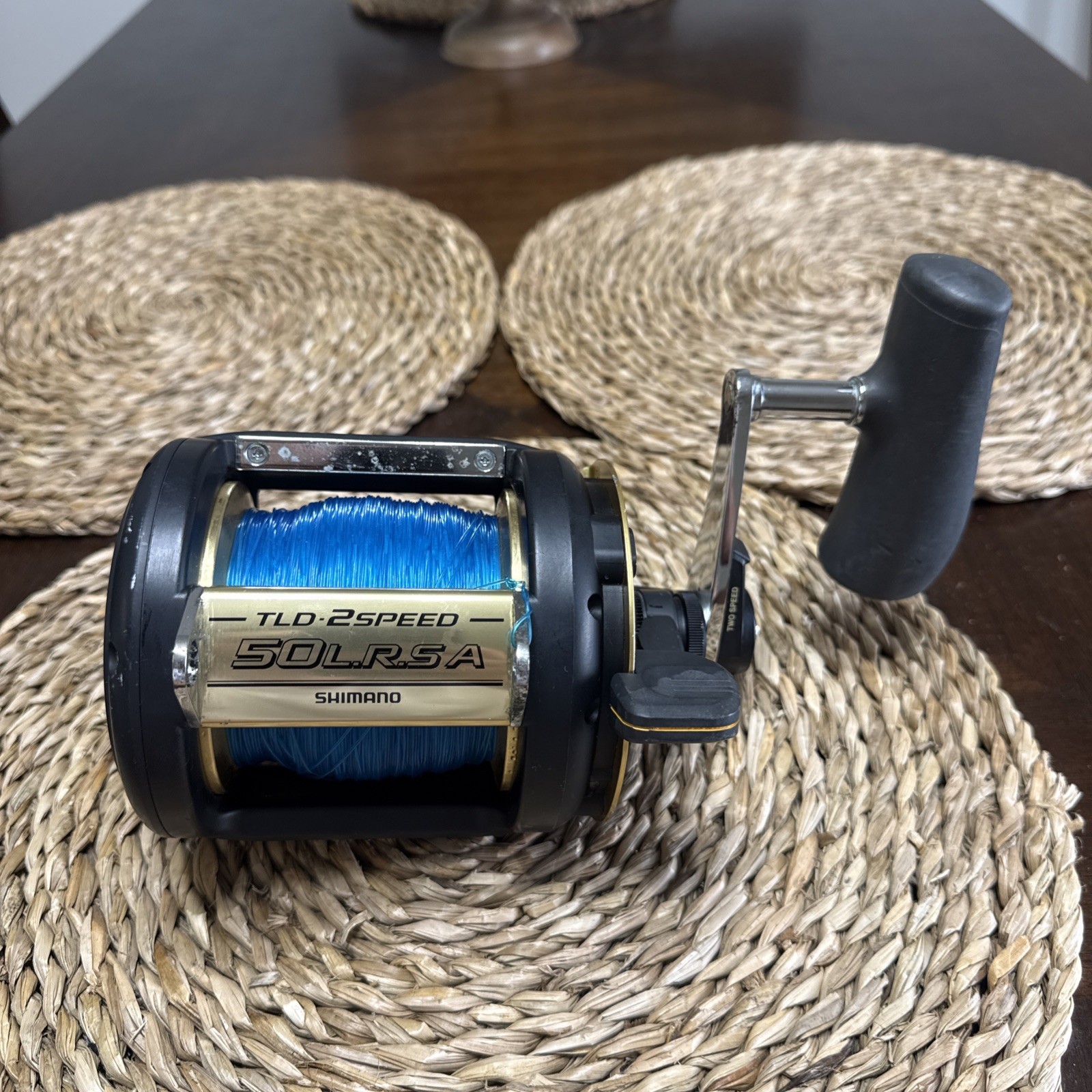 Shimano TLD 50 LRSA 2-Speed Lever Drag Big Game Trolling Reel Tested Clean