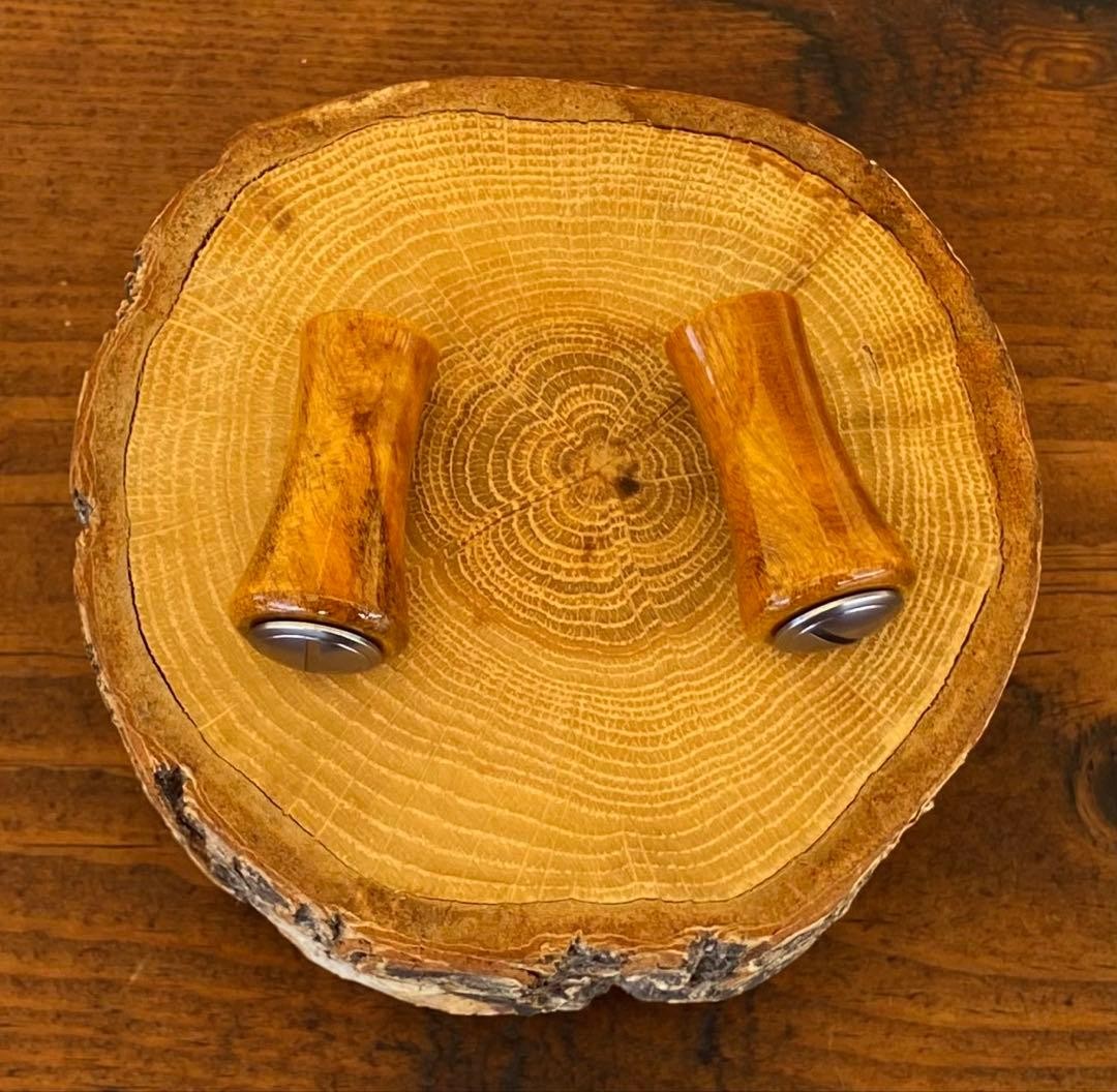 Poor Condition Wood Knob Handle Knob Golden Camphor Root Guetal Daiwa S For A