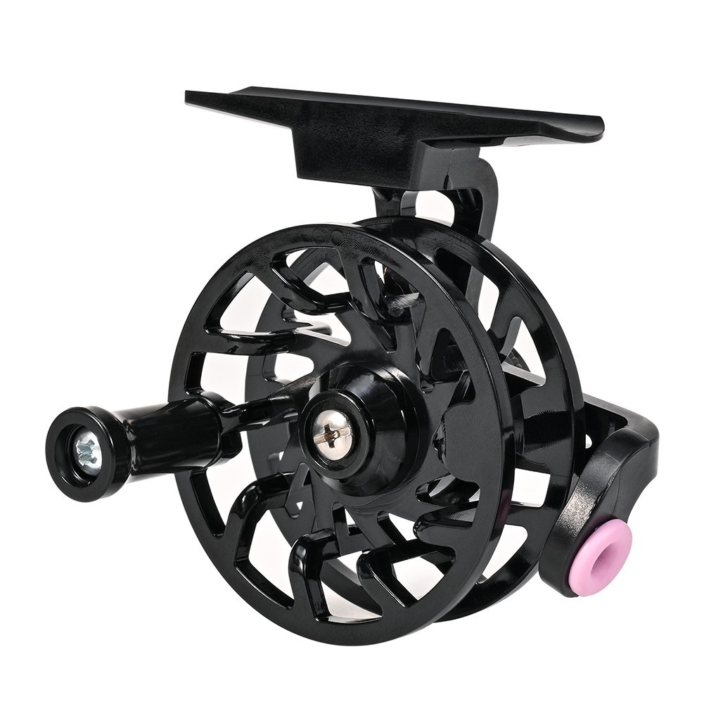 Fly Wheel for Trout Pike Ice Fishing Reel with Bite Alarm and Guide Ring