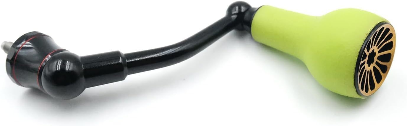 New JINOHNAMILL Reel Handle aluminum green TPE grip compatible with Daiwa and Sh