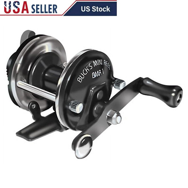 Mini Linekeeper Bait Casting Reel 36:1 Gear Ratio Anti-Reverse 50 Yd W/ Clicker