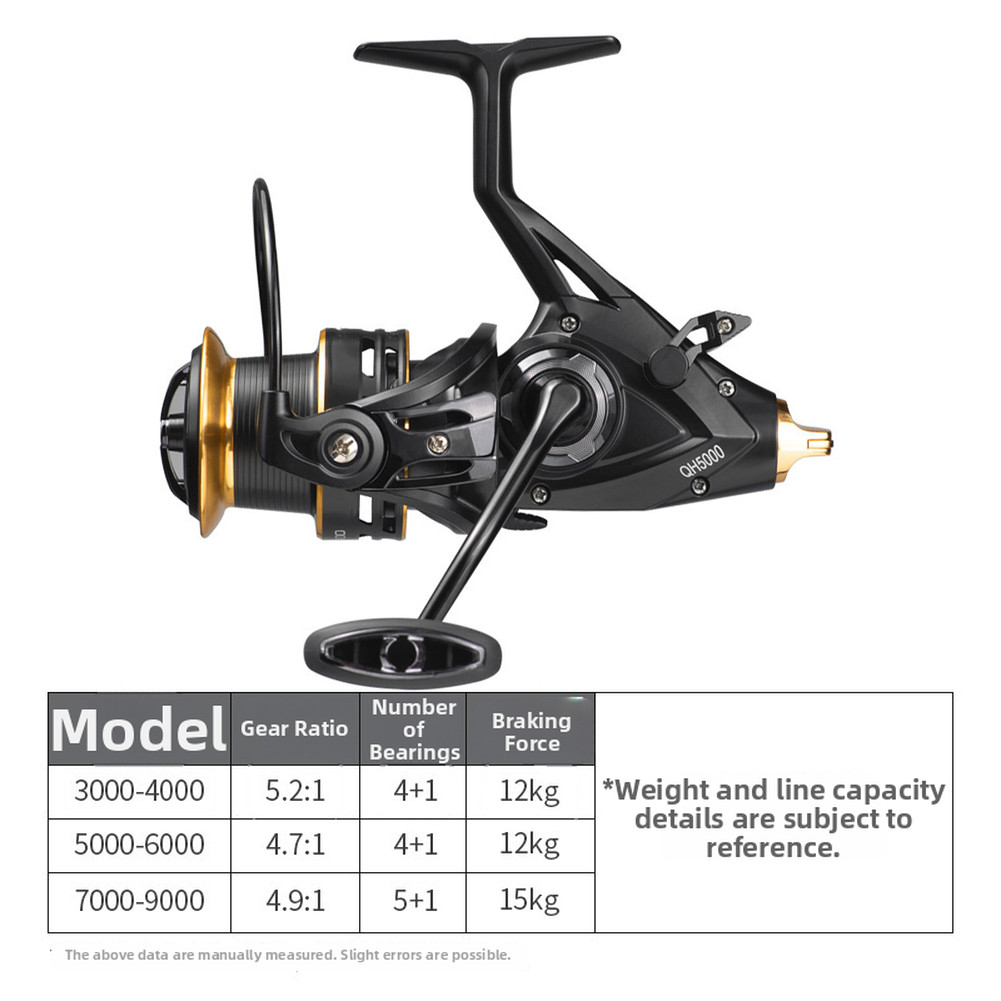 Fishing Reel Dual Braking 4.9:1 Gear Ratio for Strong Fish Control