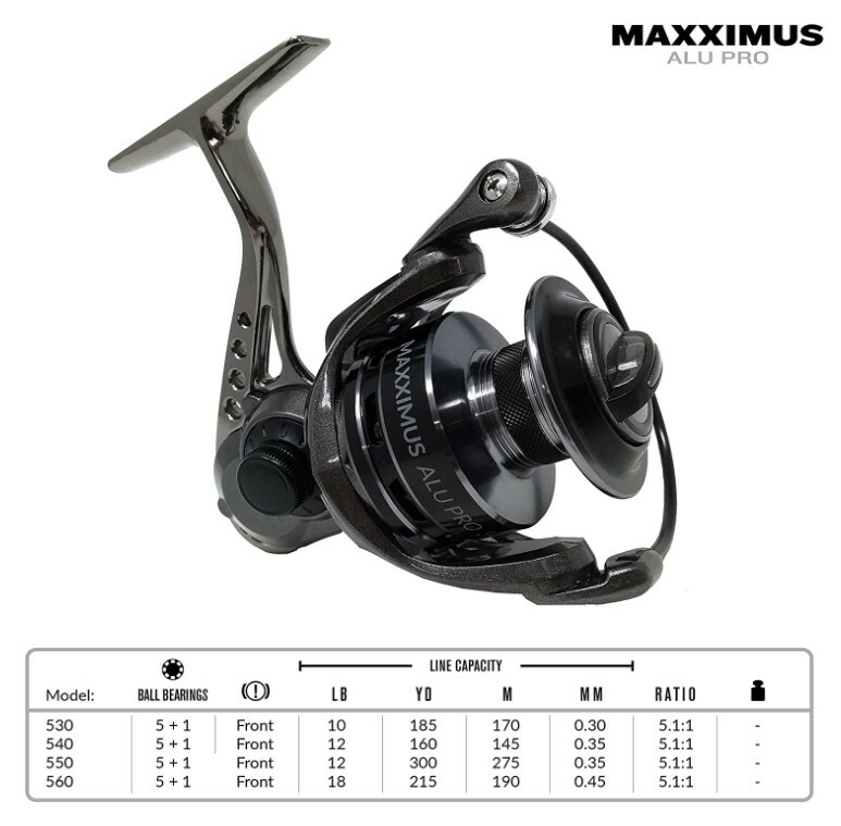 FLADEN MAXXIMUS ALU PRO SPINNING REEL+SPARE SPOOL SEA LURE GAME COARSE BASS PIKE