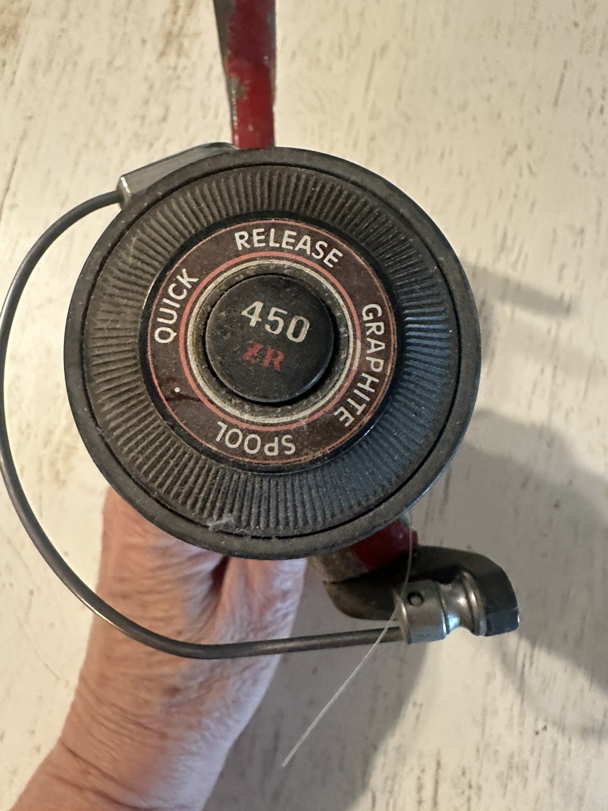 Sportfisher 450 ZR Spinning Reel – Red – High Speed Graphite Spool ~ Vintage