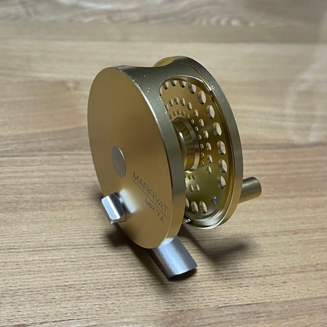 MARRYAT MR 7A Fly Reel Made in Japan w/ Case Convertible Retrieve Gold F/S