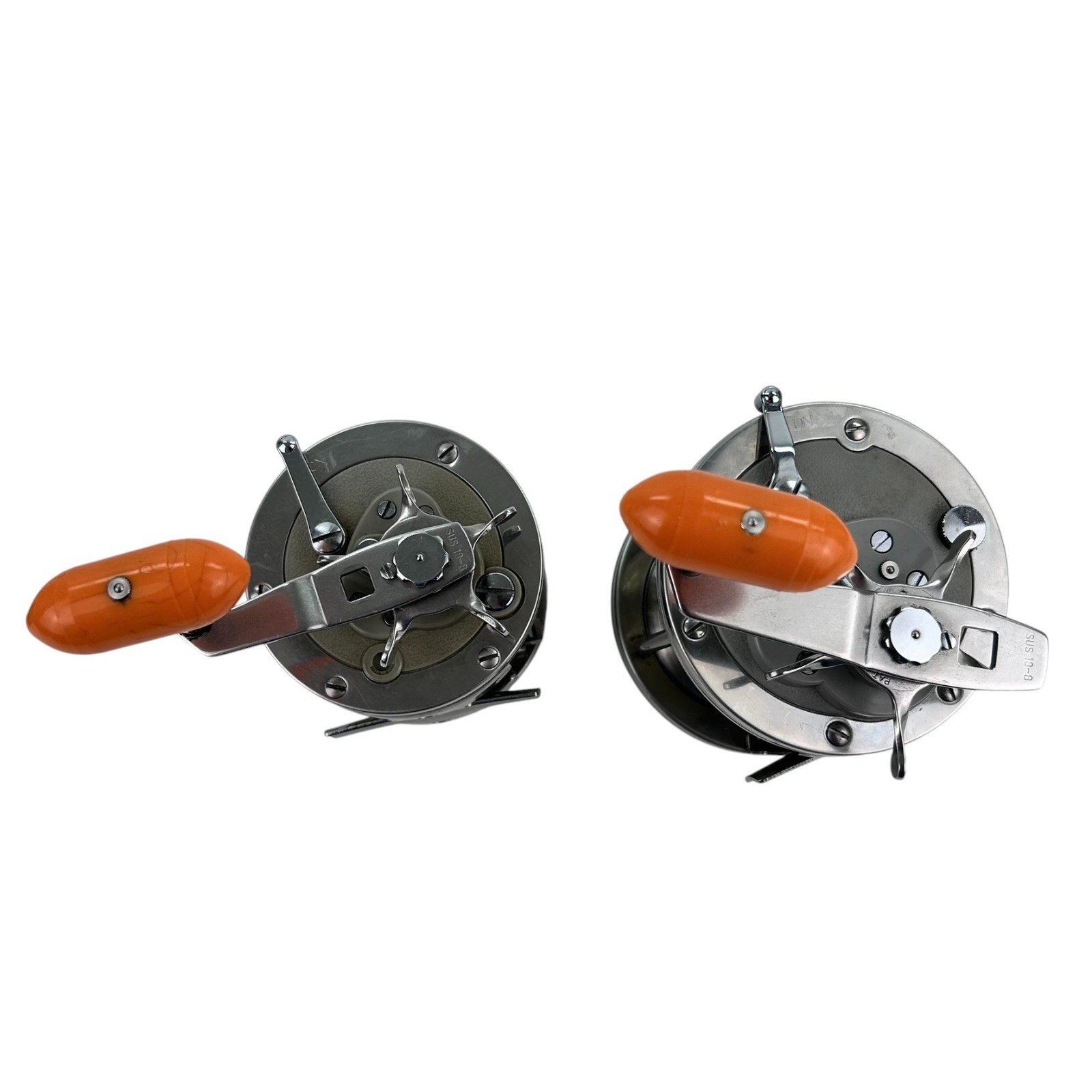 2 Vtg KENCOR Drum No. 130m & 160m Stainless Steel Levelwind Reels Made In Japan