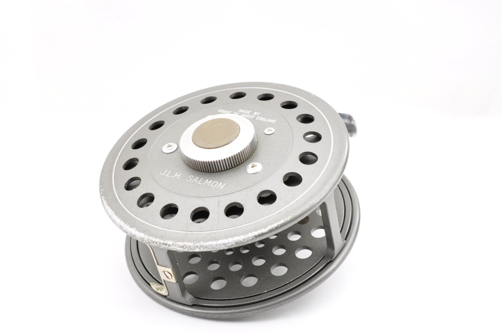 Hardy J.L.H. Salmon 101mm 41mm Line #8-9 Silver Used Fly Reel Fishing Japan