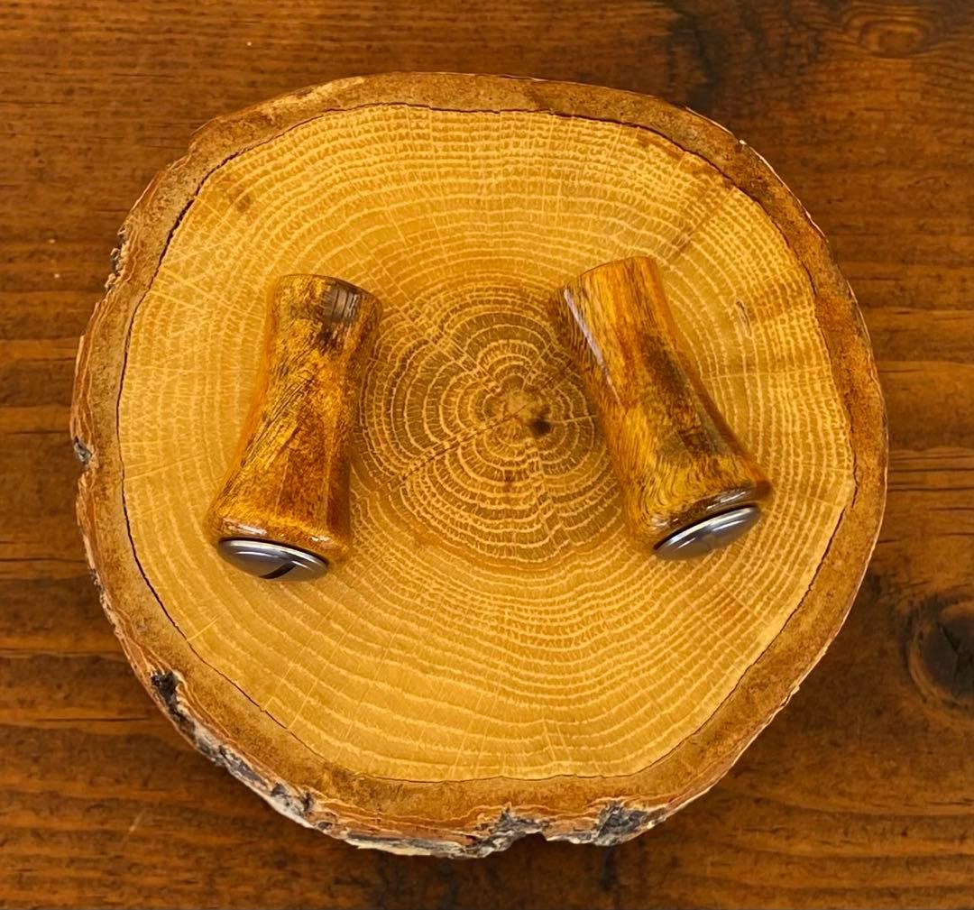 Poor Condition Wood Knob Handle Knob Golden Camphor Root Guetal Daiwa S For A