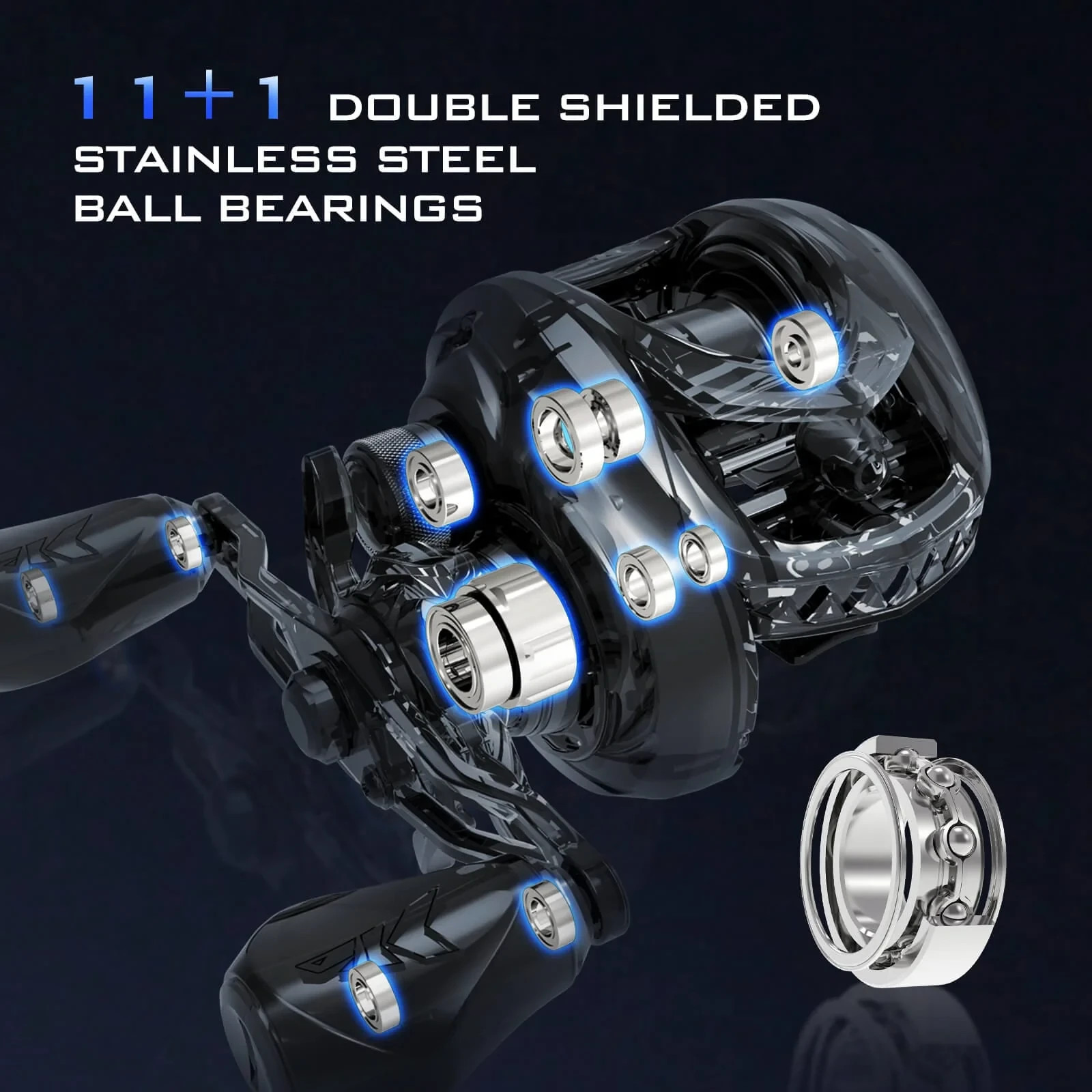 KastKing MegaJaws Elite Flip & Pitch Baitcasting Reel – Choose LH or RH & Ratio