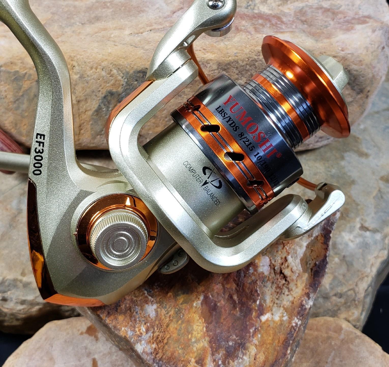 Yumoshi EF3000 Spinning Reel 12 Ball Bearings 5.5:1 Gear Ratio Mono 12lb 130yds