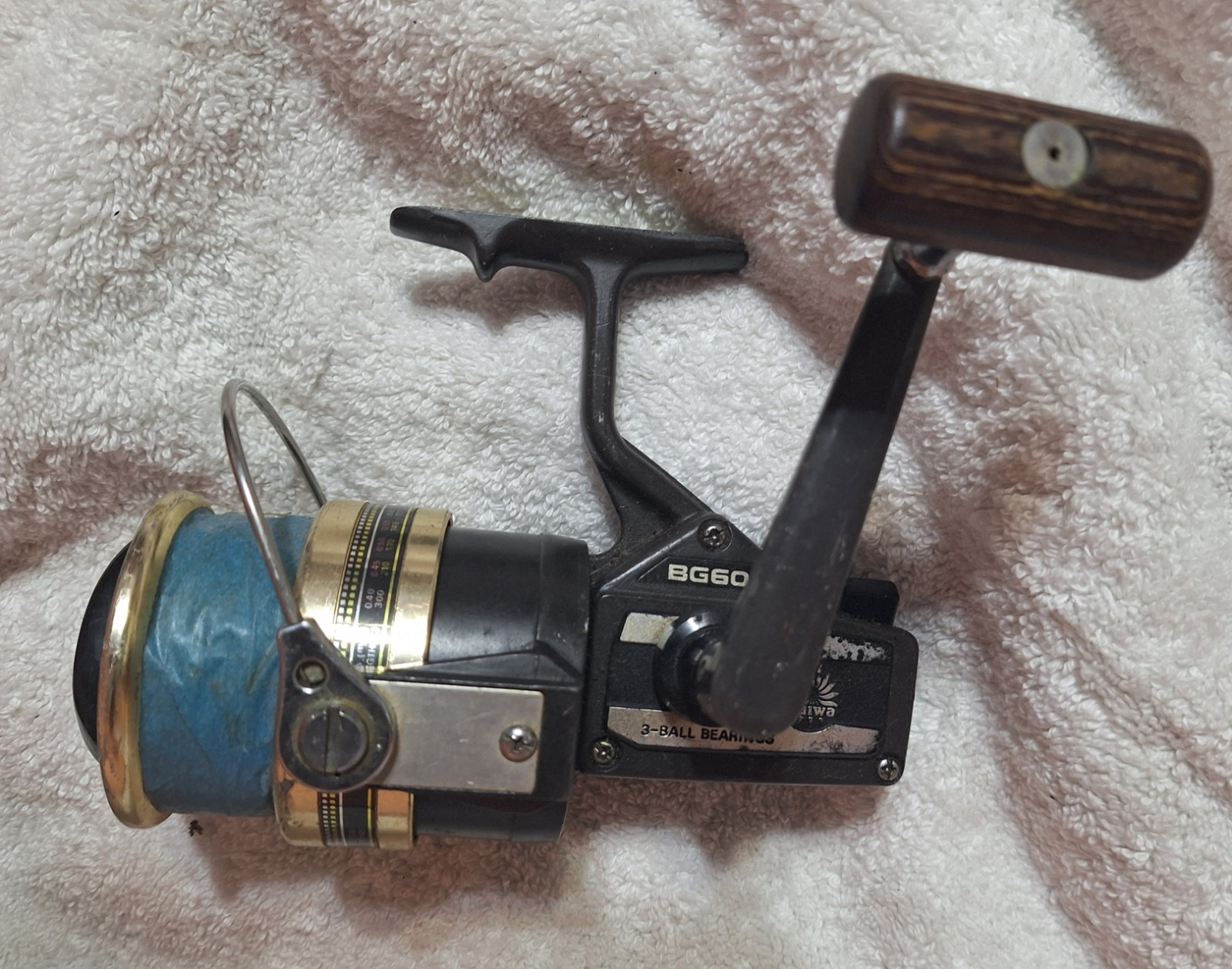 Vintage Daiwa Black Gold BG60 Spinning Reel, NOS,excellent condition, used