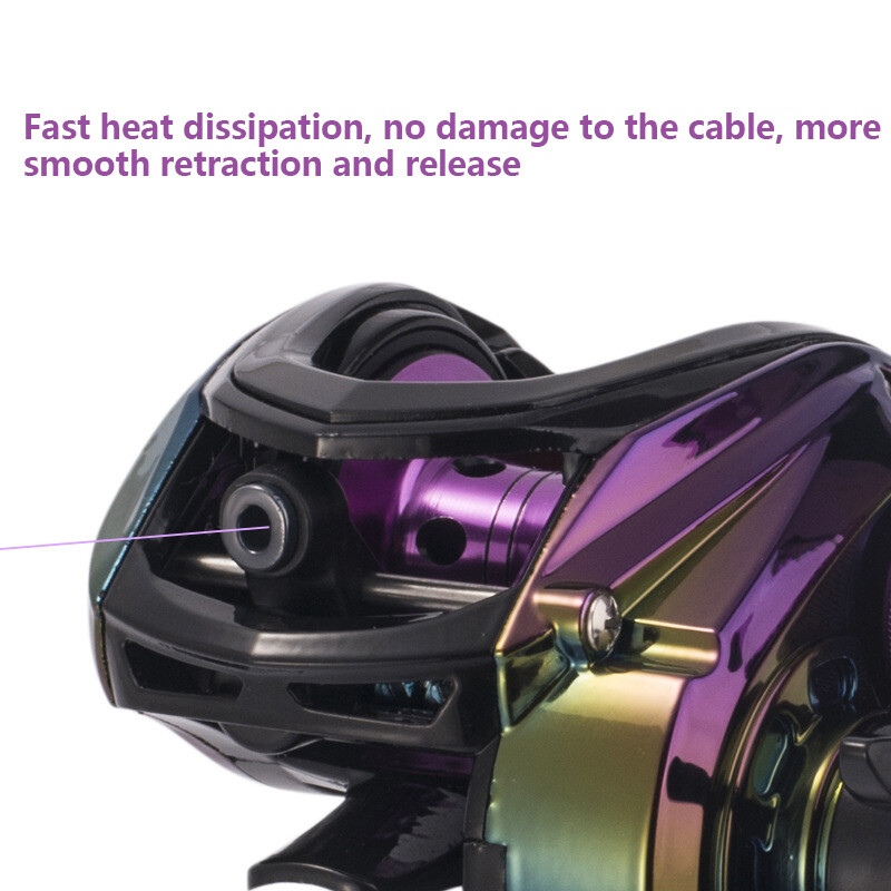 8.1:1 Gear Ratio Fishing Reels Stainless Steel Ball Bearings Baitcasting Reel