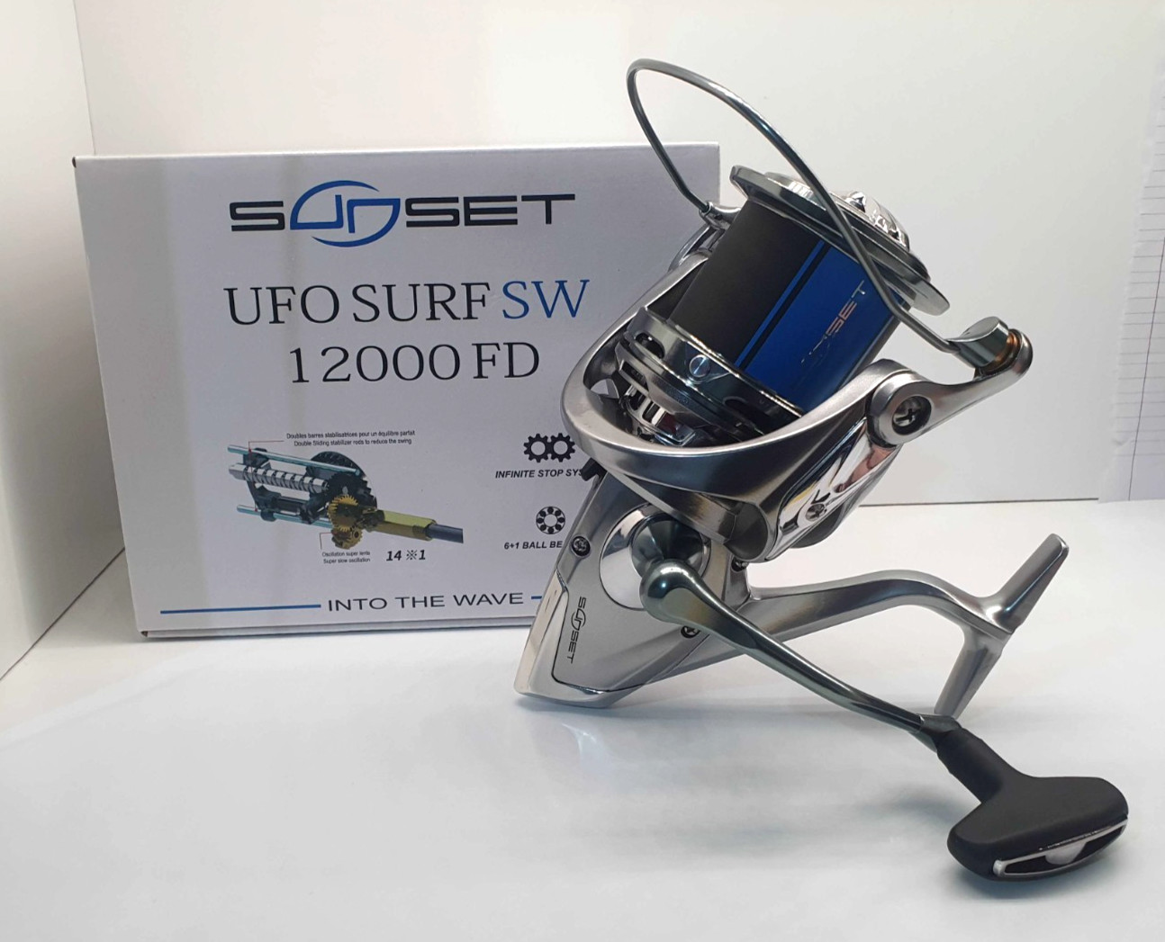 SUNSET UFO Surf SW 12000 FD Reel – 7 Bearings – FL161