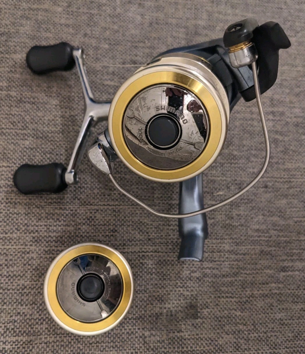 Shimano Spirex 4000 RE – Rear Drag Spinning Reel, QuickFire+ Spare Spool Nice