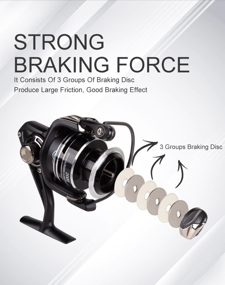 New Freshwater Spinning Reel 12BB 5.2:1 Smooth Drag Bass Trout Crappie Catfish