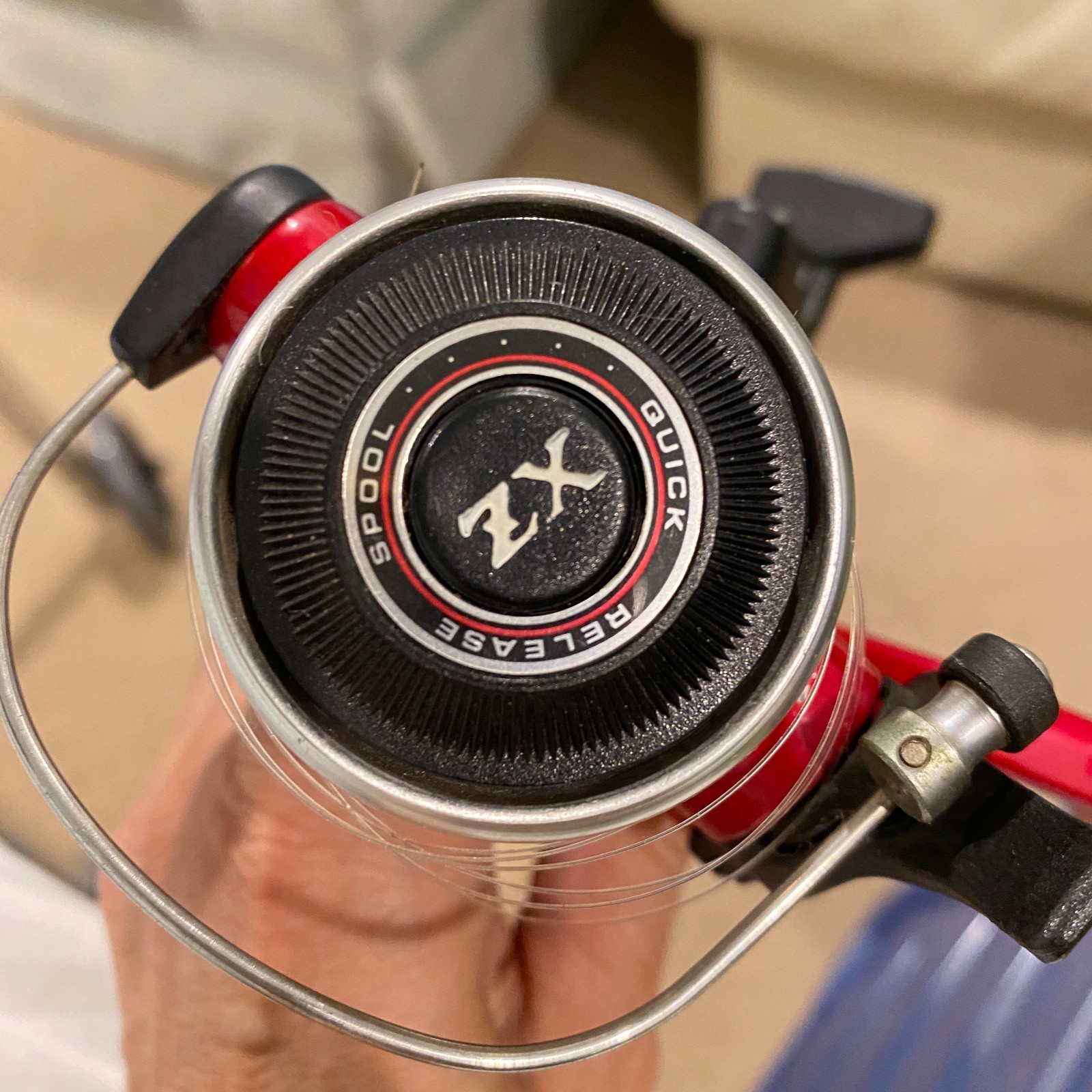 Sportfisher 350 ZX Ultra Cast Fishing Reel 1970 Red & Black