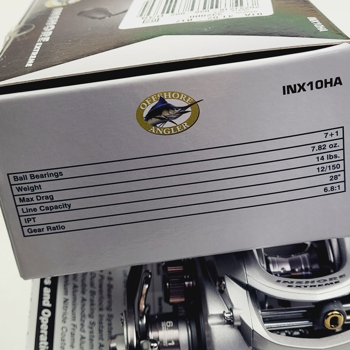 Bass Pro Shops Inshore Angler Baitcasting Reel INX40HA R/H 6.8:1 8BB Silver Box
