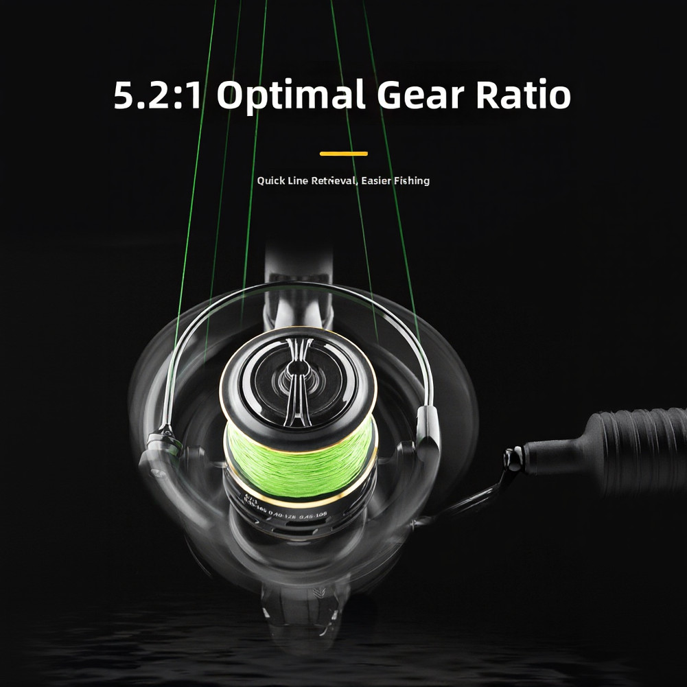 Spinnings Reel Dual Brake Metal Spool Gear Ratio Sea Bass River Lake Big Fish
