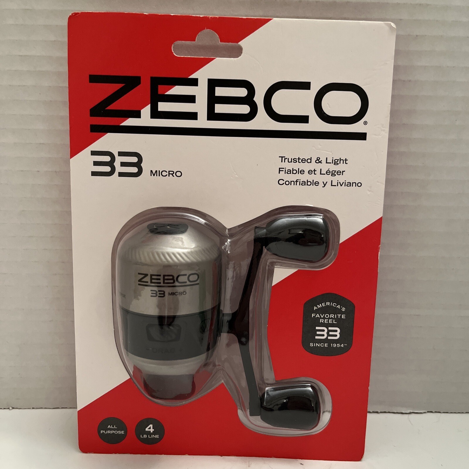 Zebco 33 Micro Spincast Reel 4lb – Pre-spooled – All metal gears, Quick Set