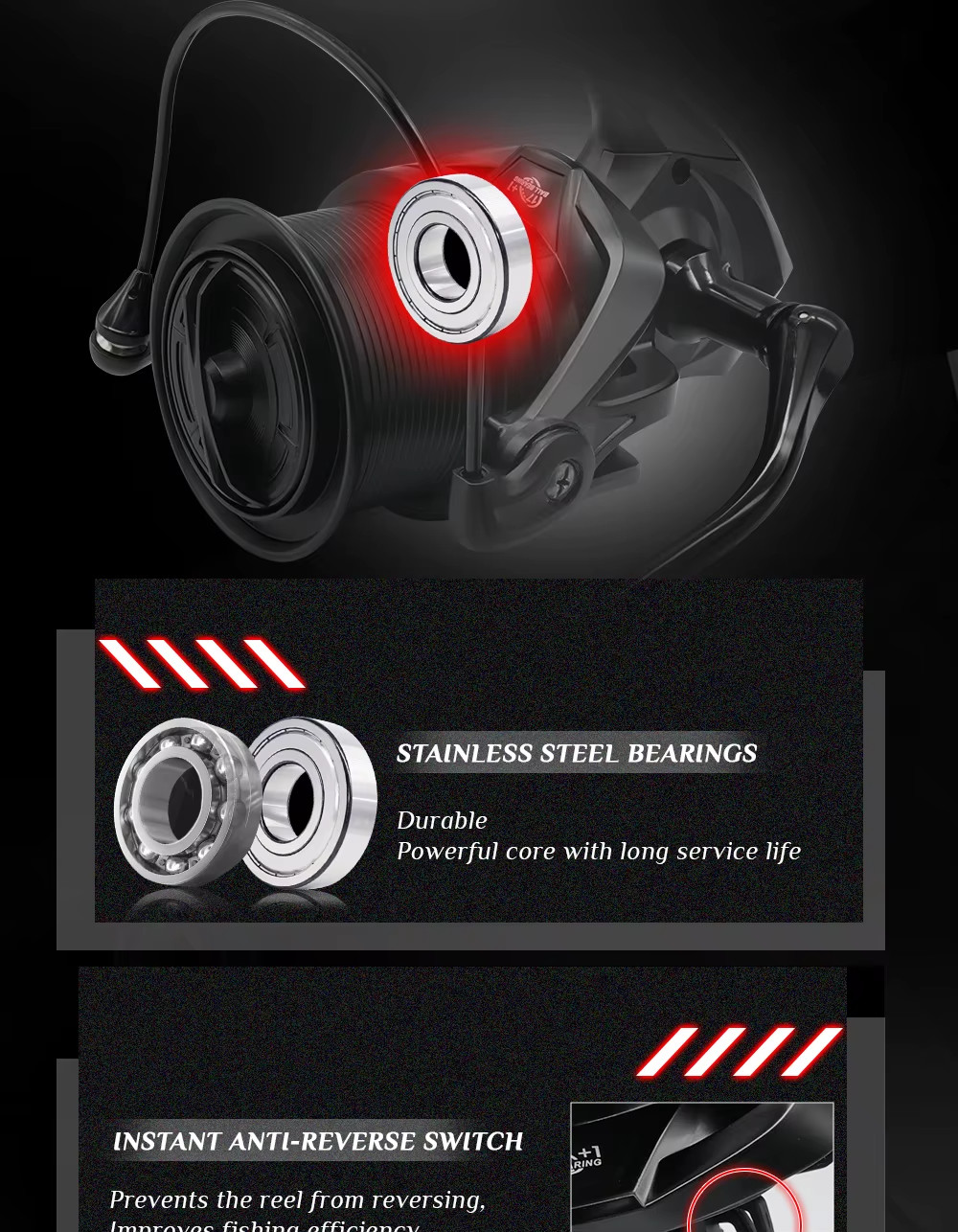 12000 SIZE REEL 1pc NGK II Carp Fishing Reel 12000 BIG PIT REEL