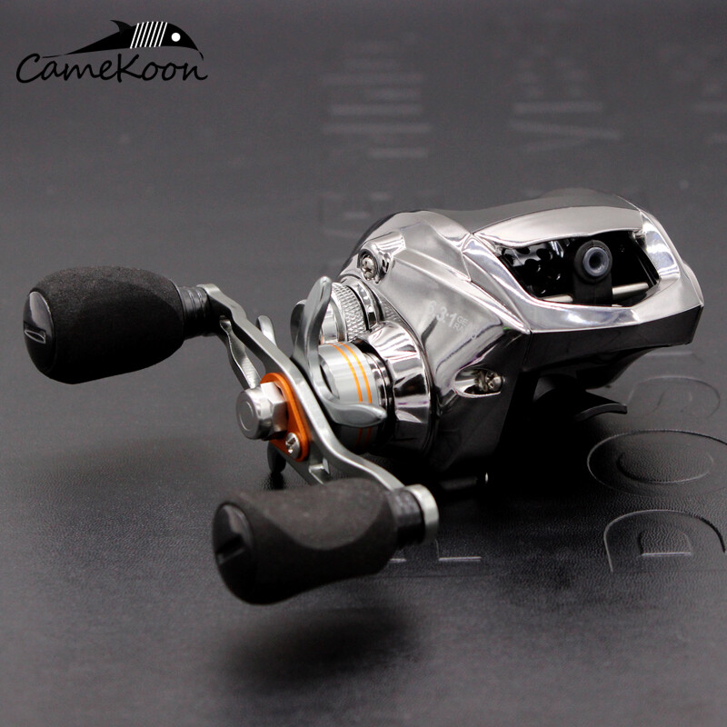 CAMEKOON Baitcaster Reel w/ Extra Shallow Spool 6.3:1 Multicolor Casting Fishing