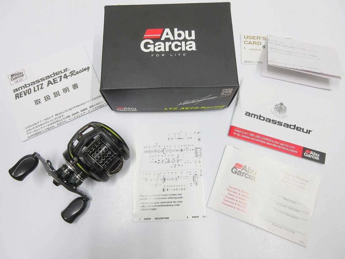 ABU Garcia Revo LTZ AE74 Racing Baitcasting Reel Left Hand Bass Fishing