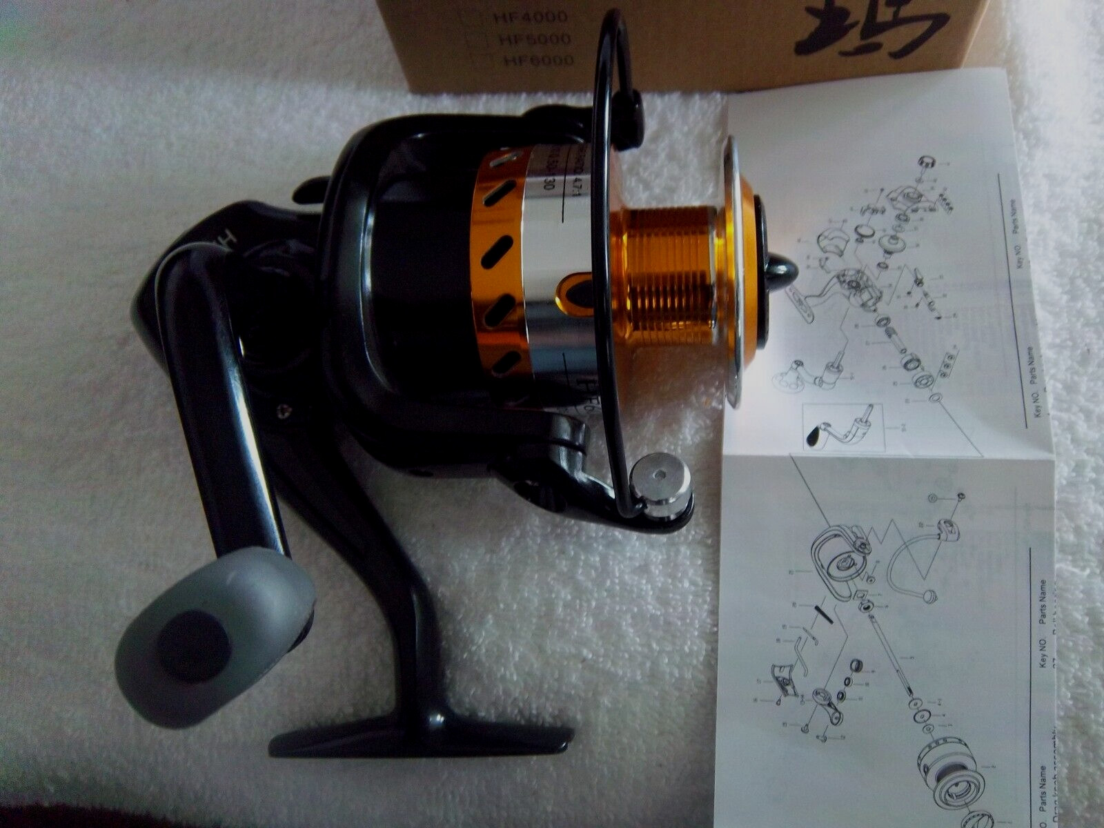 POWERFUL DRIVE GEAR HF6000 4.7:1 GEAR RATIO SPINNING REEL 00202