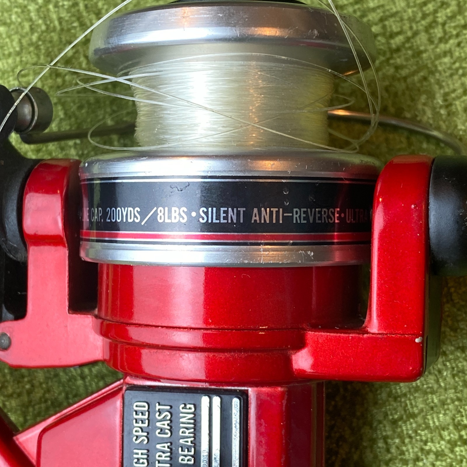 Sportfisher 350 ZX Ultra Cast Fishing Reel 1970 Red & Black
