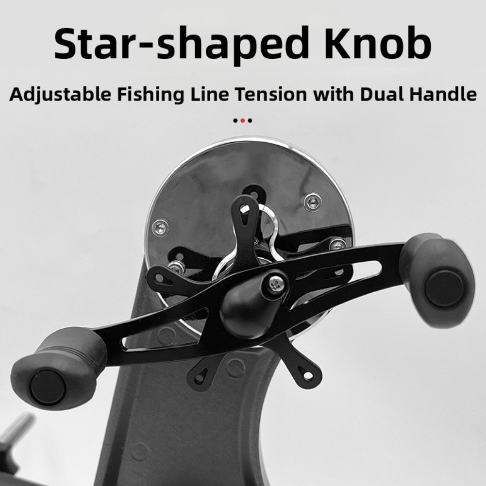 Dualshaft Line Setter for Fishing Reels with Adjustable Stand and Handle