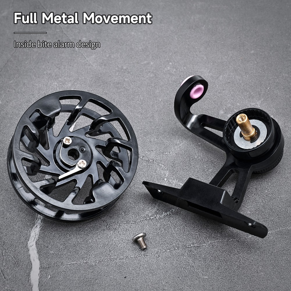 For Trout Pike Ice Fishing Reel Fly Wheel with Built in Guide Ring and Adjust