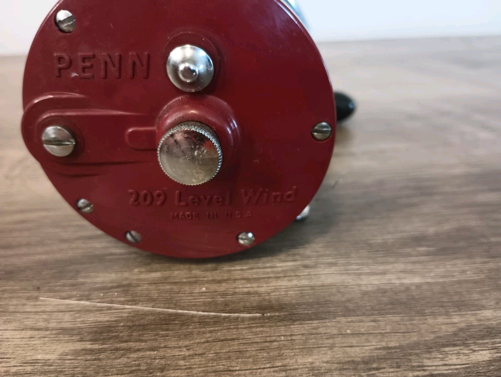 Vtg PENN Peer 209 Level Wind Conventional Fishing Reel made USA Spooled Braided