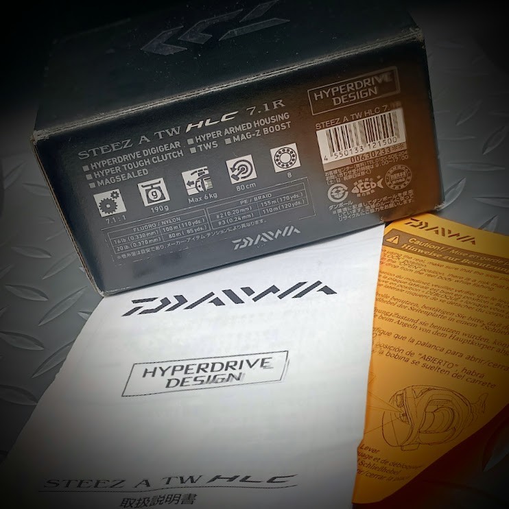DAIWA【STEEZ A TW HLC 7.1R】R-H 7.1:1 Gear Ratio Used Baitcast Reel „Ex++“ W/Box