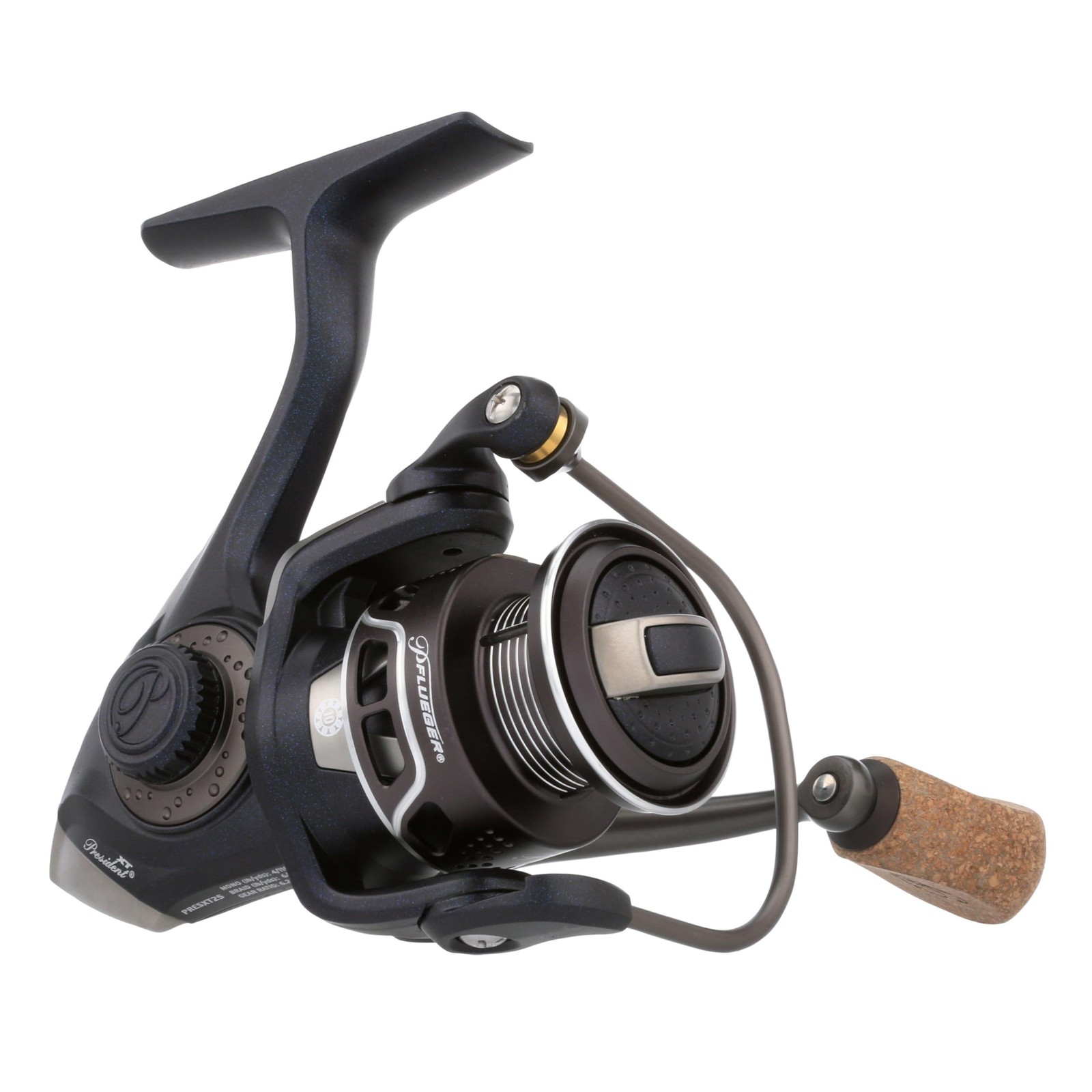Pflueger President Xt Spinning Reel 25 Size 10 Ball Bearing System Black