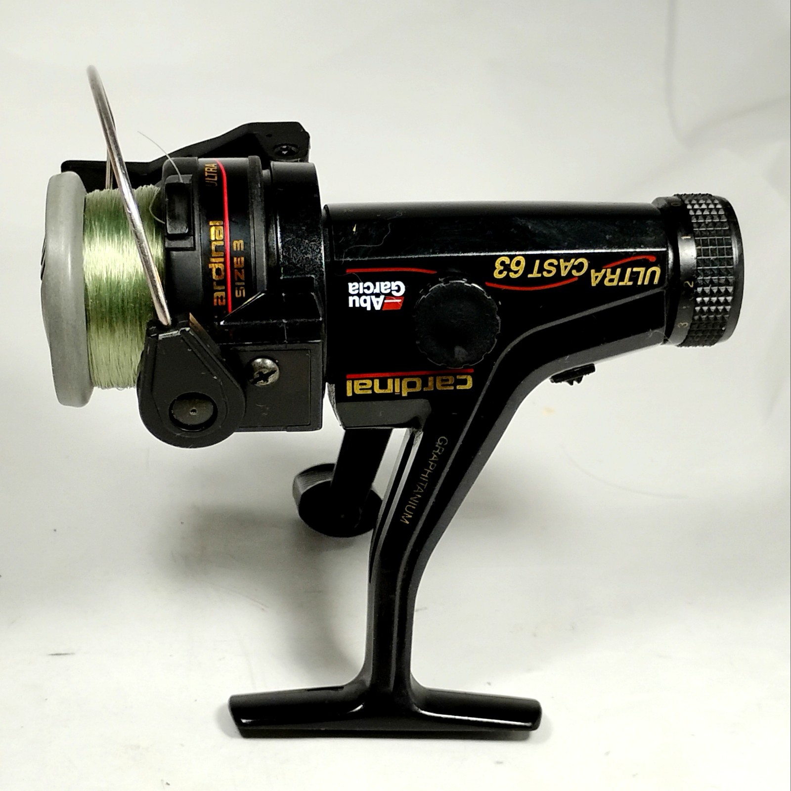 ABU GARCIA CARDINAL ULTRA CAST 63 FINGER PRESS BAIL CLASSIC FISHING REEL