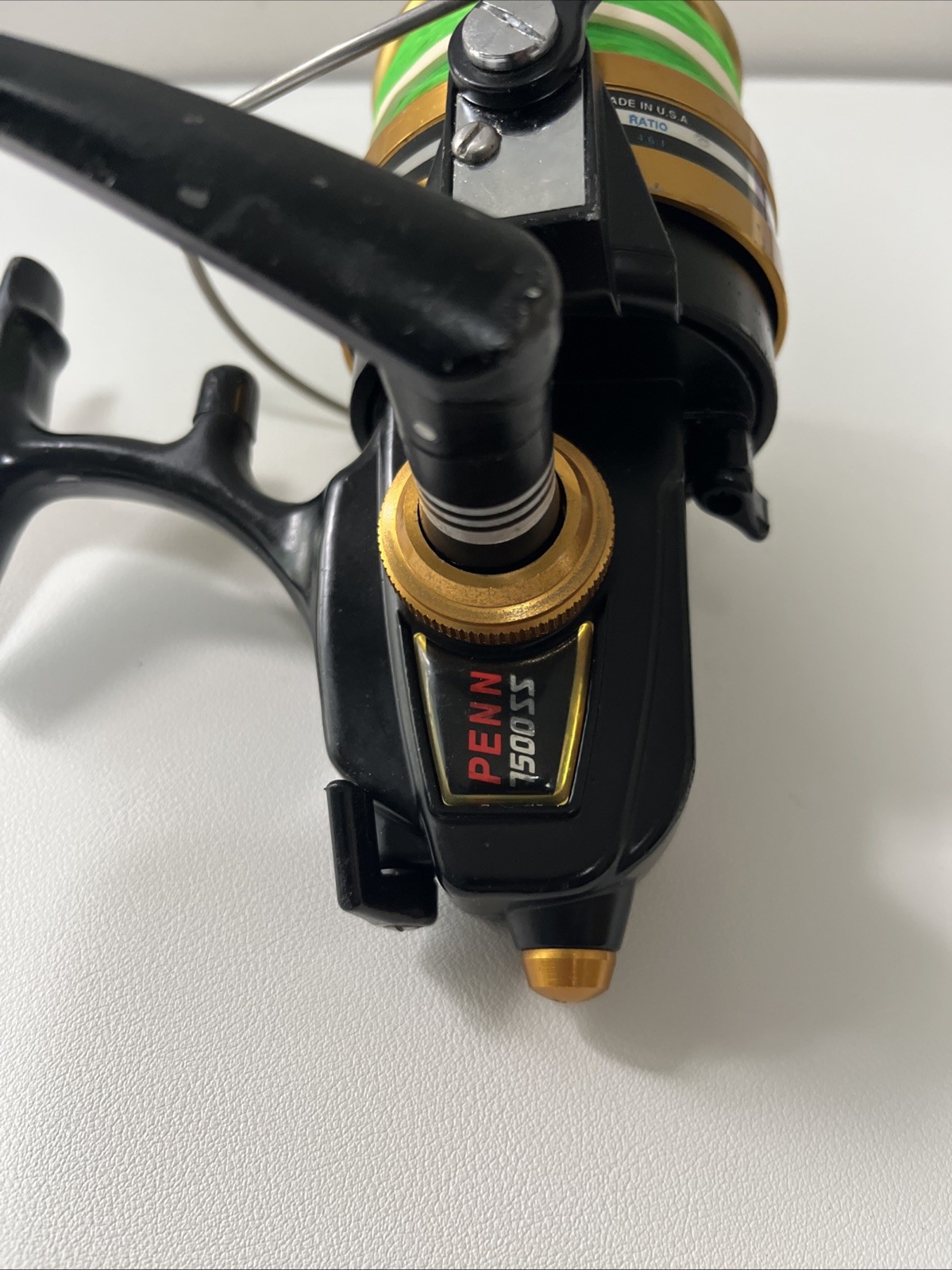 Penn 7500SS Spinning Reel Made In USA Black And Gold high speed 4.6:1