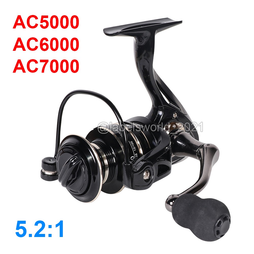 12BB Metal Spinning Fishing Reel 5.2:1 Left Right Hand Reel Freshwater Saltwater
