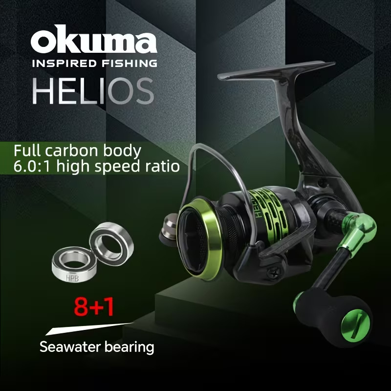 Okuma Helios 6.0:1 8BB+1RB Hx-40s 4000 Hi-Speed SPIN Fishing Reel Tournament Ed