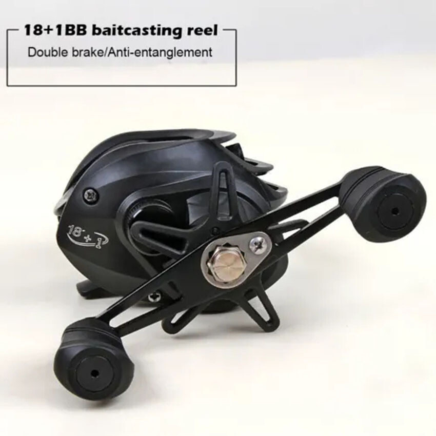 Fishing Baitcasting Reel 18+1BB 7.2:1 Gear Ratio Salt/Freshwater Left Hand US