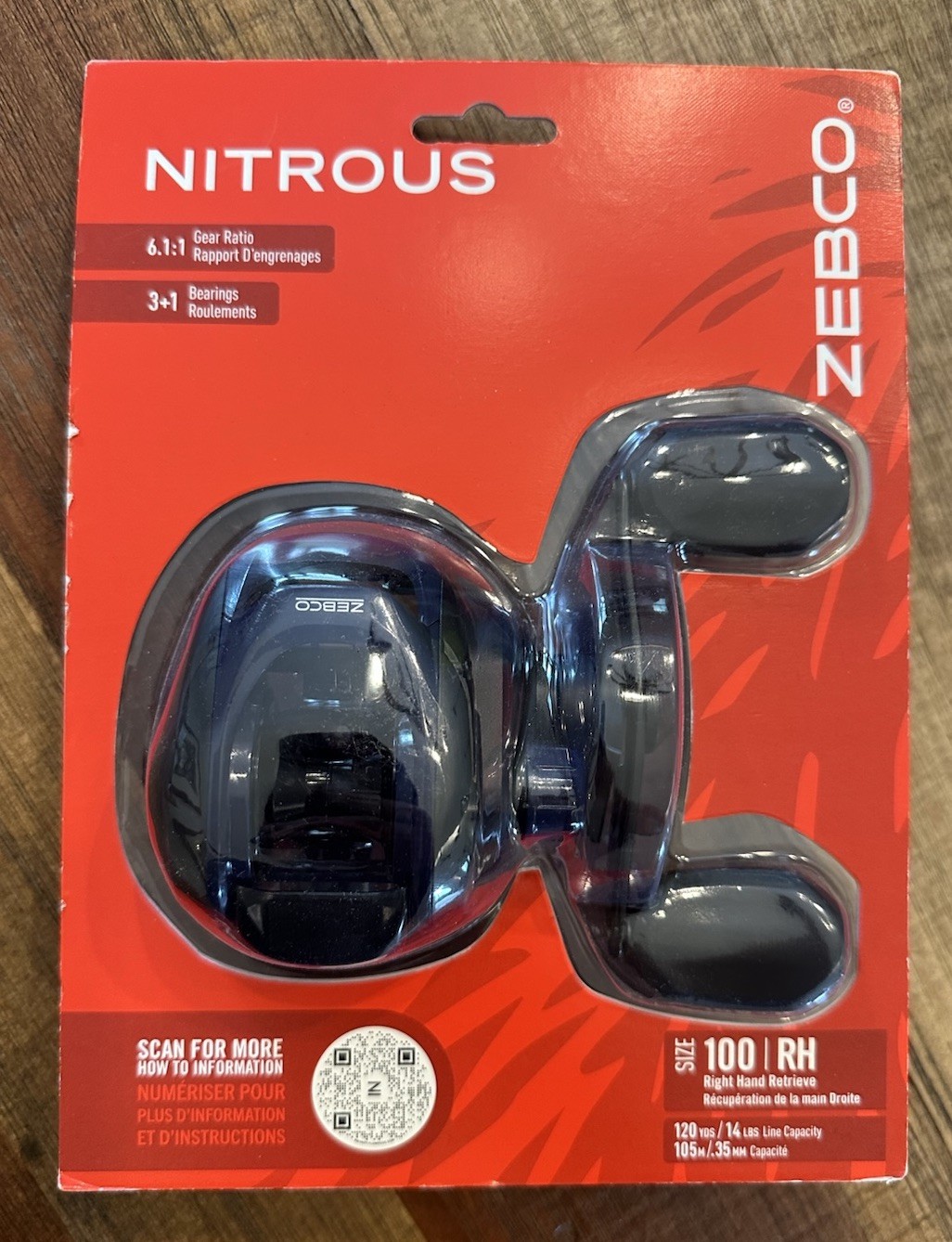 Zebco Nitrous 100 Bait Caster Fishing Reel – Right Hand NEW!