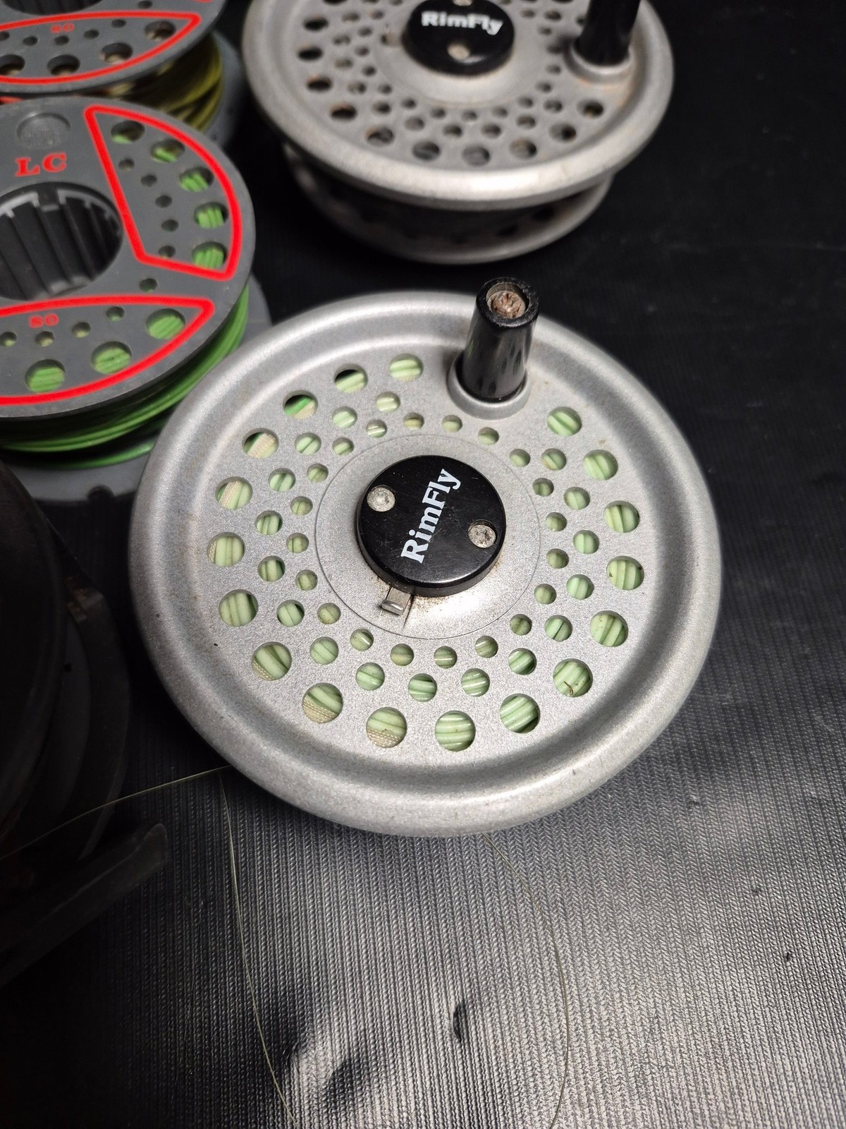 Assorted Fly Fishing Reels and Cases RimFly LC British Made