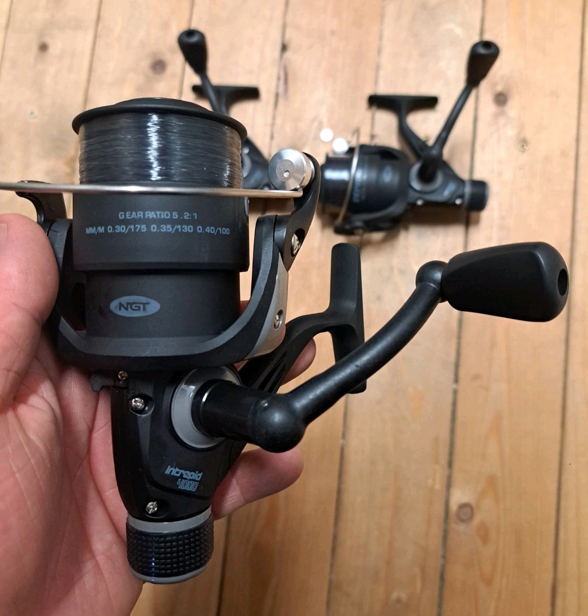 3 × NGT Stationary Reels 4000 Rear Brake Fishing Reels NEW Fishing Reels Carp