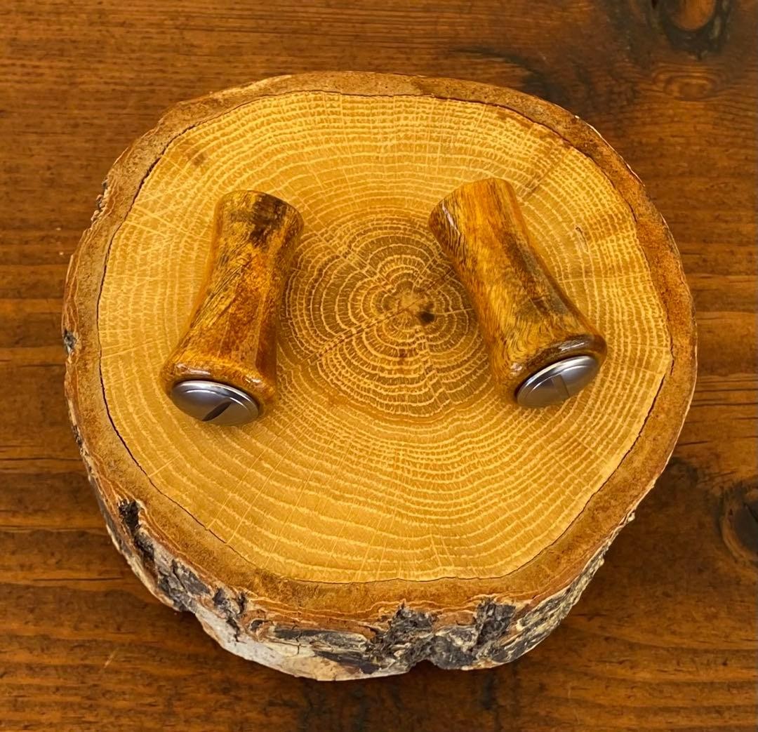 Poor Condition Wood Knob Handle Knob Golden Camphor Root Guetal Daiwa S For A