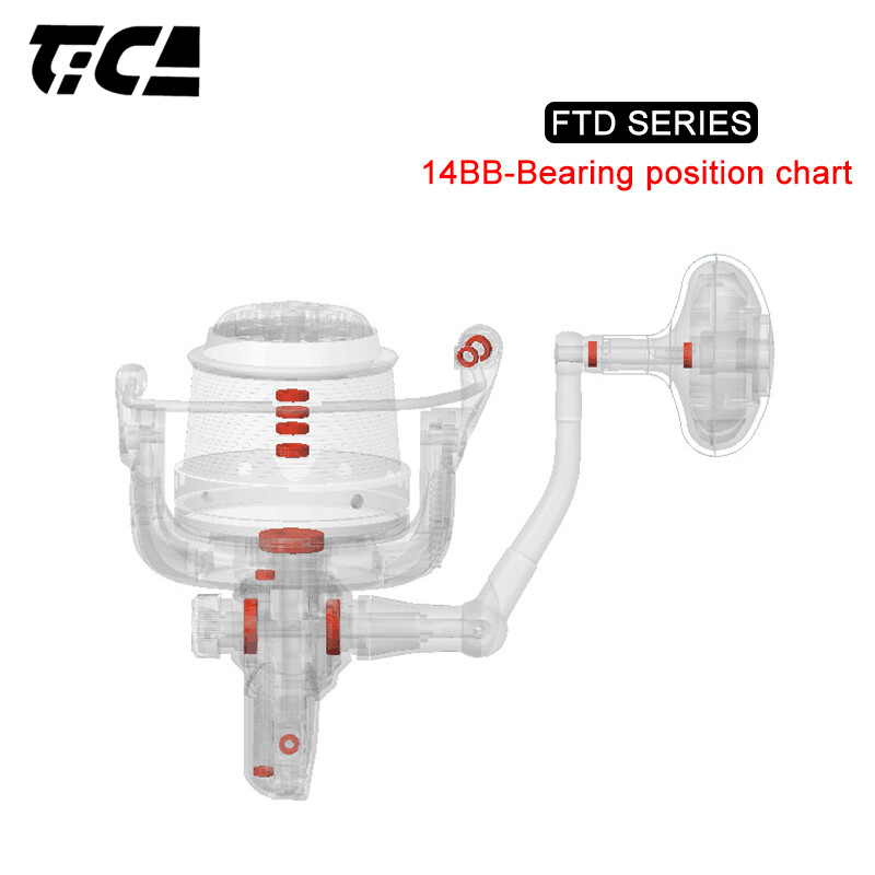 TICA FTD Surf Spinning Lightweight Carbon Frame Long Cast Offshore Fishing Reel