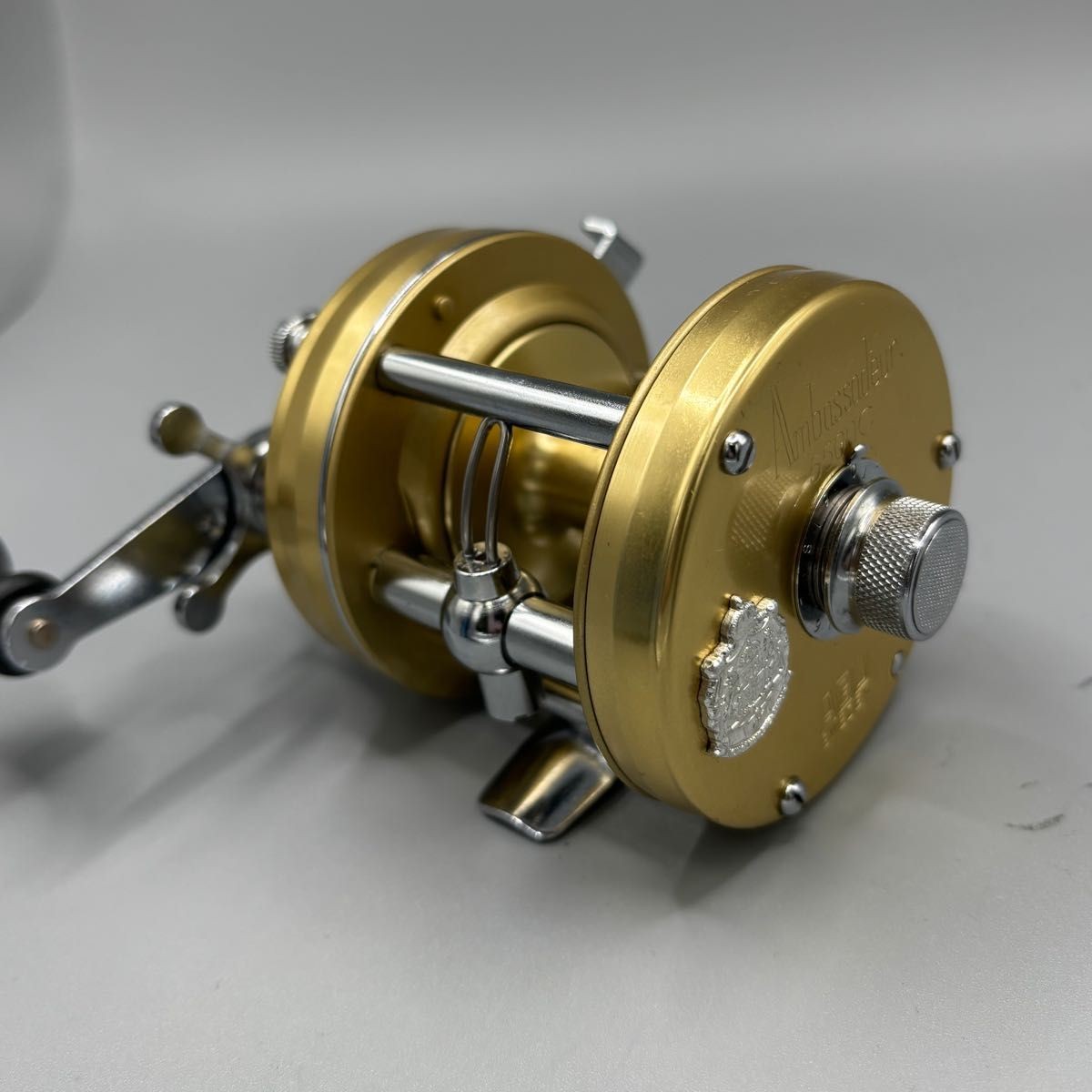 Abu Garcia Ambassadeur ABU Baitcasting Reel Silver / Gold Used Maintained Custom