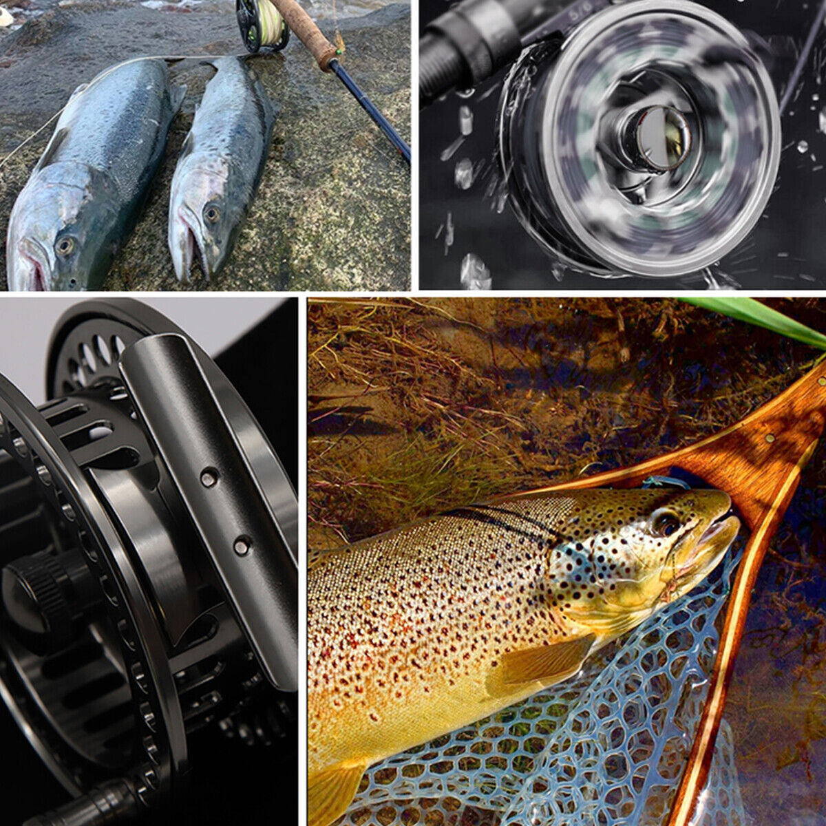 Fly Reel 5/6 7/8 9/10WT CNC Machined Aluminum Fly Fishing Reels Gunsmoke