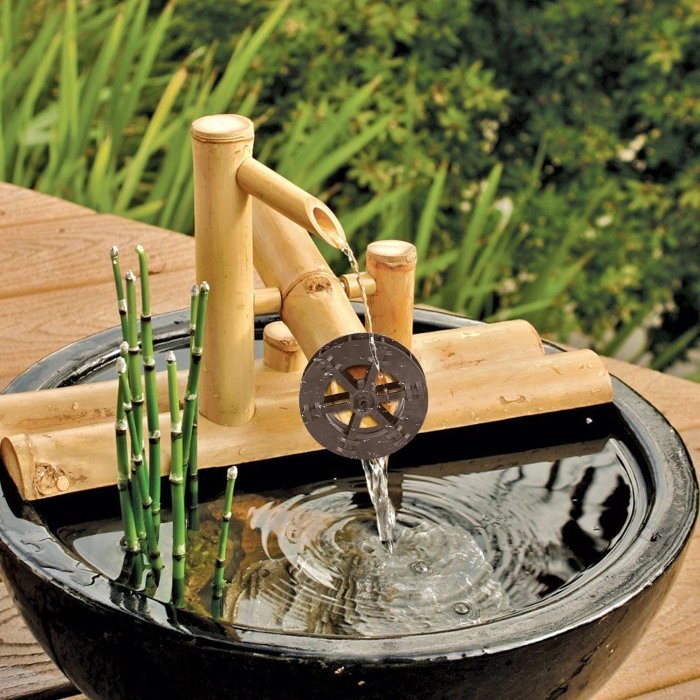 2Pcs Reusable Mini Water Wheels Plastic for Home Office Fountain Decoration