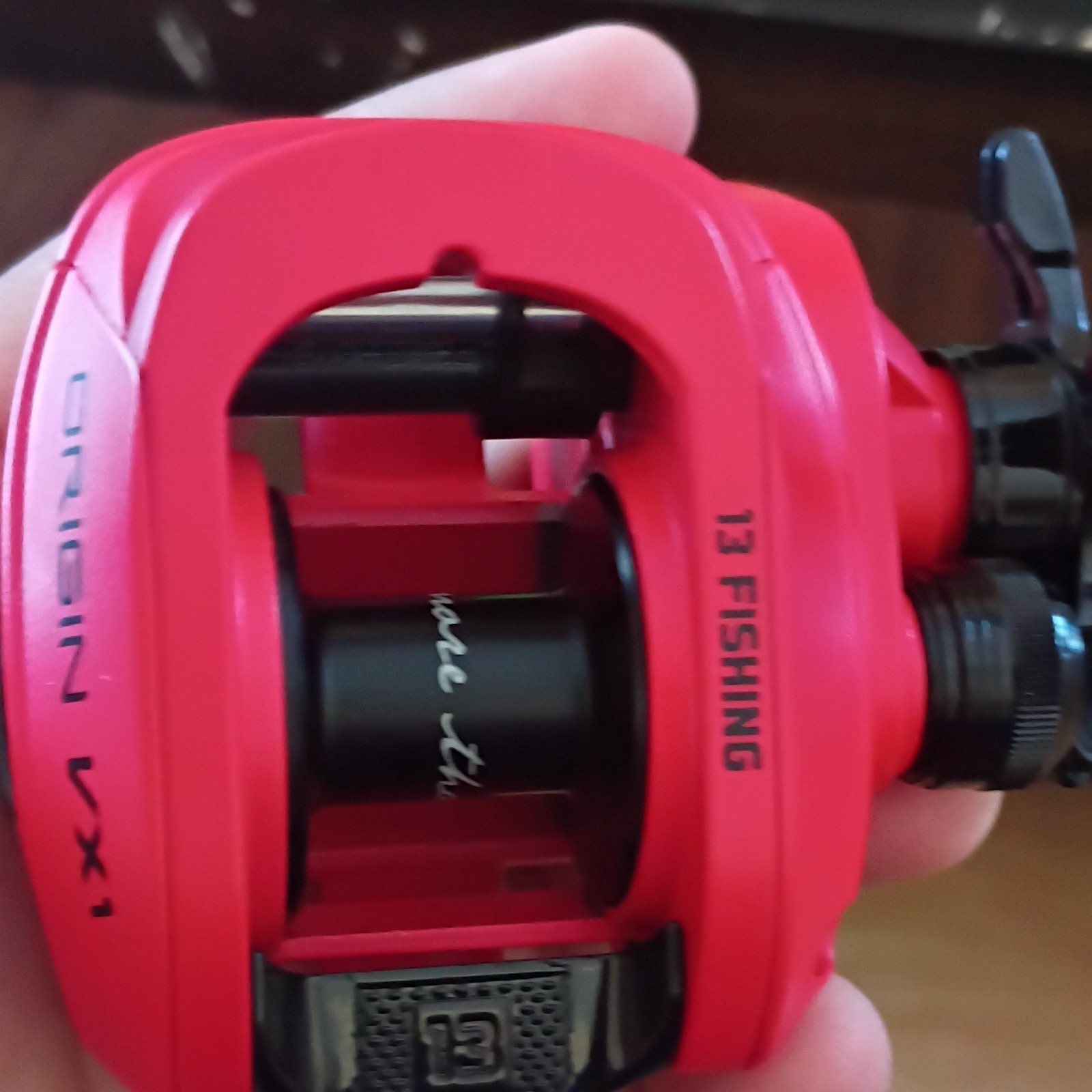 13 Fishing Origin VX1 Red & Origin F1 Silver Baitcast Reels 8.1:1 Gear Ratio