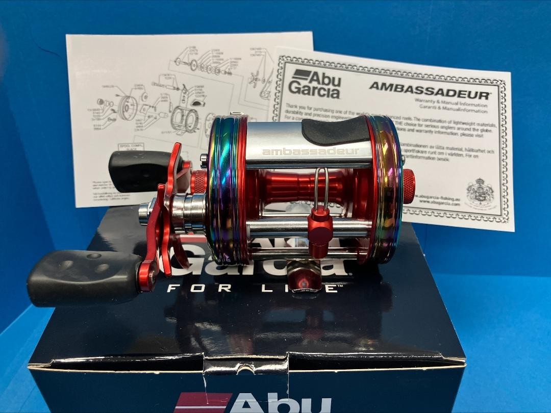 Abu Garcia AMBASSADEUR 6500 CS Rainbow BLOOD RED MM PRO ROCKET SPECIAL NEW!!!