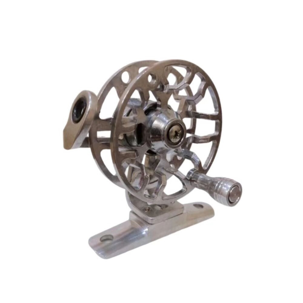 Fly Fishing Reel All Metal 1:1 Gear Ratio Large Arbor Ice Fishing Reel for Right