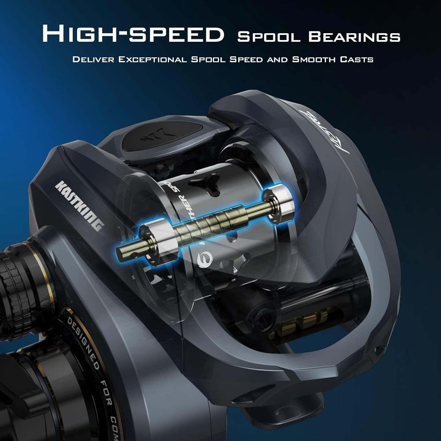 KastKing Kestrel Elite Baitcasting Fishing Reel, 8.4:1 and 7.5:1 Gear Ratios
